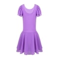 thumbnail image 2 of iiniim Kids Girls Ballet Tutu Dress Leotard Short Sleeves Ruffled Tutu Dress Dancewear Gymnastics Dance Costumess, 2 of 7