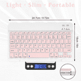 thumbnail image 5 of Ultra-Slim Bluetooth rechargeable Keyboard for Realme X7 Pro and all Bluetooth Enabled iPads, iPhones, Android Tablets, Smartphones, Windows pc - Flamingo Pink, 5 of 5