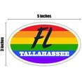 thumbnail image 3 of Tallahassee FL Florida Leon County Rainbow Pride Flag 6 Stripes Pride Flag Euro Decal Bumper Sticker 3M Vinyl 3" x 5", 3 of 3