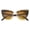 Orange-Tortoise / Amber, variant on sunglassLA Unisex Women's High Fashion Half Frame Bold Square Cat Eye Sunglasses (Black / Lavender) - 50mm