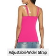 thumbnail image 7 of Sociala Women's Cotton Tank Tops with Built-in Shelf Bra Adjustable Wide Strap Camisoles Basic Cami Shirts, 2-Pack, 7 of 7