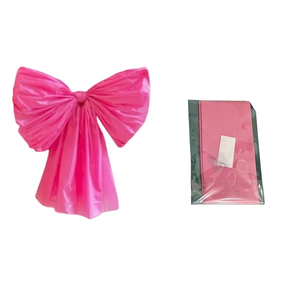 HuiXinOu Giant Wall Bow Decoration, Large Pink Ribbon for Hanging on Tree Door Window, Valentine's Day Home Party Decor Indoor Outdoor, Hot Pink, Hot Pink