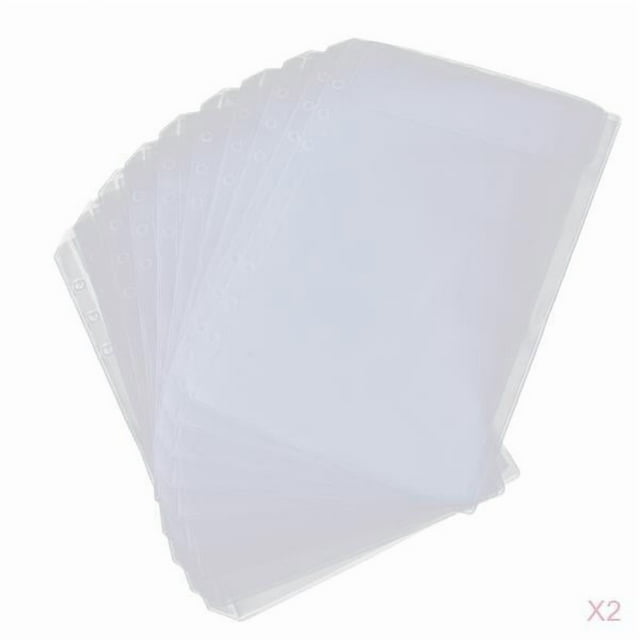 20pcs A5 Diario Insertar Cuaderno Archivos Organizador Carpeta Bolsillo