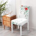 thumbnail image 2 of Christmas Chair Covers Set of 6, Winter Festive Pastel Color Chairs Slipcover for Dining Room, Removable Washable Breathable Cover in The Kitchen Restaurant Holiday Decor, 2 of 6