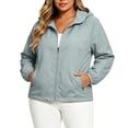 thumbnail image 5 of Thousandth Women's Zip Up Athletic Windbreaker Casual Long Sleeve Lightweight Hooded Jacket Breathable Quick Dry Coat for Running Gym Yoga Workout, 5 of 7