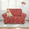 thumbnail image 4 of XYZCANDO Christmas Candy Cane Couch Covers Chair Sofa Covers Stretch Printed Armchair Slipcover Couch Cushion Covers Washable Furniture Protection for Pet Kids, 4 of 6