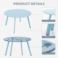 thumbnail image 3 of GRANDPATIO 28" Round Coffee Table Steel Outdoor Patio Table , Grayish Green, 3 of 9