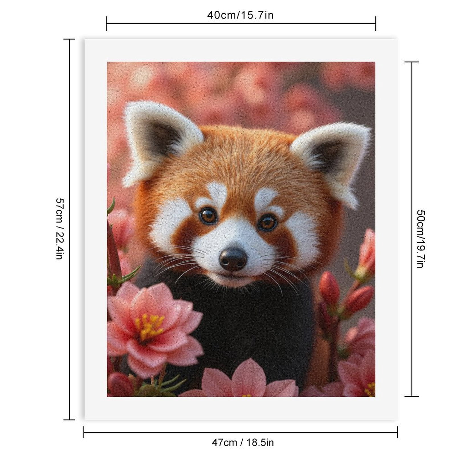 Paint by Numbers Kit for Adults, Red Panda Among Blossoms Paint by Numbers, Easy Paint by Numbers Kit for Adults Beginner, DIY Adult Paint by Number Kits on Canvas, 12x16in Home Decor