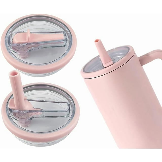 2 Pcs Couvercle à Paille Rabattable pour Gobelet de 40 oz, Couvercle à Paille Rabattable pour Gobelet Remplaçable, Couvercles de Gobelet Anti-Éclaboussures et Résistants aux Éclaboussures, Couvercle de Gobelet pour Tasse de Voiture et Tasse de 40 oz