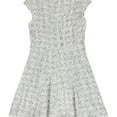 thumbnail image 2 of Rebecca Taylor Womens Speckled Tweed Fit & Flare Dress, Grey, 10, 2 of 2