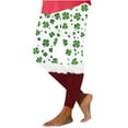 thumbnail image 5 of lcziwo St Patricks Day Running Leggings for Women Casual High Waisted Tummy Control Yoga Pants Novelty Shamrock Clover Print Soft Stretchy Tights Red XL, Ofertas Flash, 5 of 8
