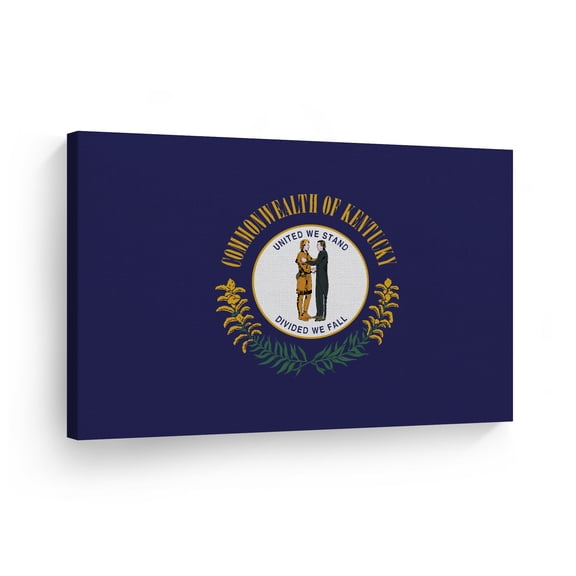 Smile Art Design Kentucky State Flag CANVAS PRINT State Capital of USA Flag Canvas Wall Art US State Flag Wall Art Home Decoration Living Room Dorm Office Decor Ready to Hang Made in USA 11x17