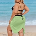 thumbnail image 3 of Plus Size Women's Beach Sarong Semi-Sheer Swimwear Cover Ups Short Skirt with Waist And Sheer Draped, 3 of 9