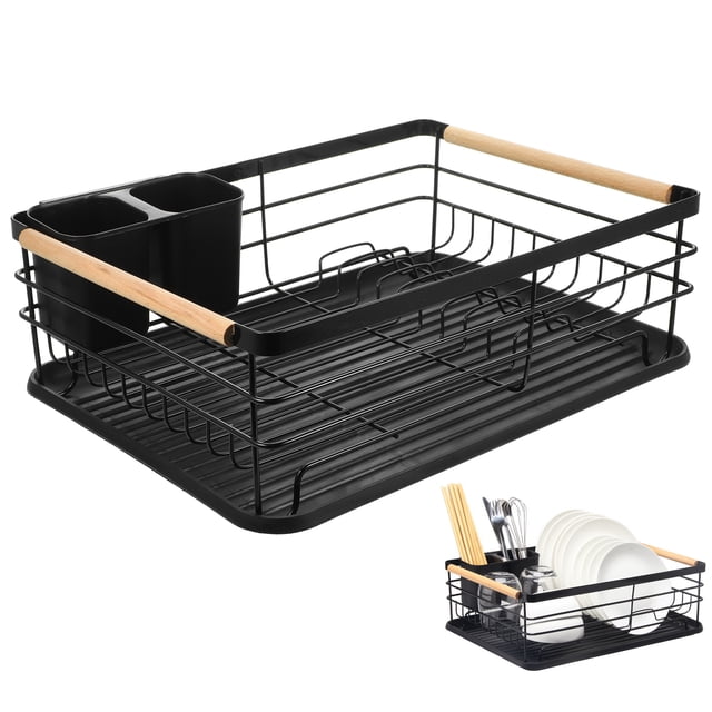 Dish Drying Rack Kitchen Countertop Dish Rack Bowl Utensil Drainer Organizer