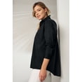 thumbnail image 3 of Jessica London Women's Plus Size Stretch Cotton Oversized Poplin Shirt, 3 of 6
