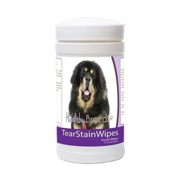 Healthy Breeds 840235176961 Tibetan Mastiff Tear Stain Wipes - 70 Count