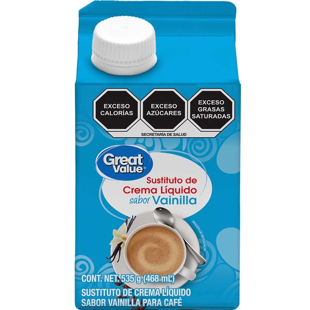 GREAT VALUE SUSTITUTO DE CREMA LIQUIDO PARA CAFÉ SABOR A VAINILLA