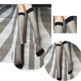 thumbnail image 2 of Ruanlalo Stockings Solid Color Fishnet Nylon Fashion Women Hollow Knee High Socks for Party, 2 of 6