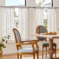 thumbnail image 3 of Cortinas jinchan Floral para Cocina 45 cm Gris Lino Cortina de Panel x2, 3 of 9