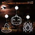 thumbnail image 2 of Zorpupoa Halloween Window Decorations Light, 3Pack Spider Witch Hat Pumpkin Halloween Window Lights with Suction Cup Hanging Holes, White, 2 of 10