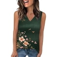 thumbnail image 3 of UPPADA Women's Summer Tank Tops V Neck Lace Up Front Tees Shirts Sleeveless Loose Fit Comfy Shirts Beach Outfits Multicolor,M, 3 of 8