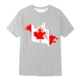 thumbnail image 5 of T-shirt Graphique Canada pour Garçons Drapeau Canadien Col Rond Manches Courtes Tee Garçons Fête du Canada Imprimé Feuille d'Érable Décontracté Filles Imprimé Drapeau du Canada Haut Décontracté, 5 of 5