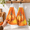 Autumn Pumpkin, variant on Fall Pumpkhanging Kitchen Towels 2 Pieces Orange Dish Decorative Hand Towel Soft Lightweight Polyester Tie For Bathroom Dorm Home