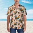 thumbnail image 4 of Goofa Rooster Hawaiian Shirt for Men, Unisex Summer Beach Casual Short Sleeve Button Down Shirts,Aloha Tropical Floral print shirt-Small, 4 of 9