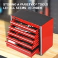 thumbnail image 5 of 5-Drawer Micro Roll Cab Steel Tool Box, Red Hand Carry Tool Cases for Tools Stor, 5 of 9
