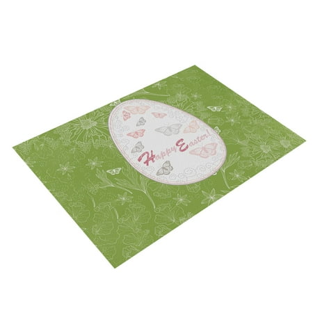 

Happy Easter Peeps Placemats Truck Hip Hop Bunny Table Mats Seasonal Spring Washable Place Mats Table Decoration
