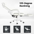thumbnail image 3 of Farini Ergonomic Office Chair with Footrest, Mesh Office Desk Chair with Headrest, High Back Computer Chair with Adjustable Lumbar Support for Home Office Study Room Bedroom, White & Beige, 3 of 8
