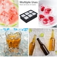 thumbnail image 3 of DAZUINIAO Ice Cube Tray for Freezer ，3 Pack Reuseble Silicon Ice Molds with Lid ，Square Ice Cube for Cocktails Coffee Juice Baby Food，BPA Free, 3 of 8