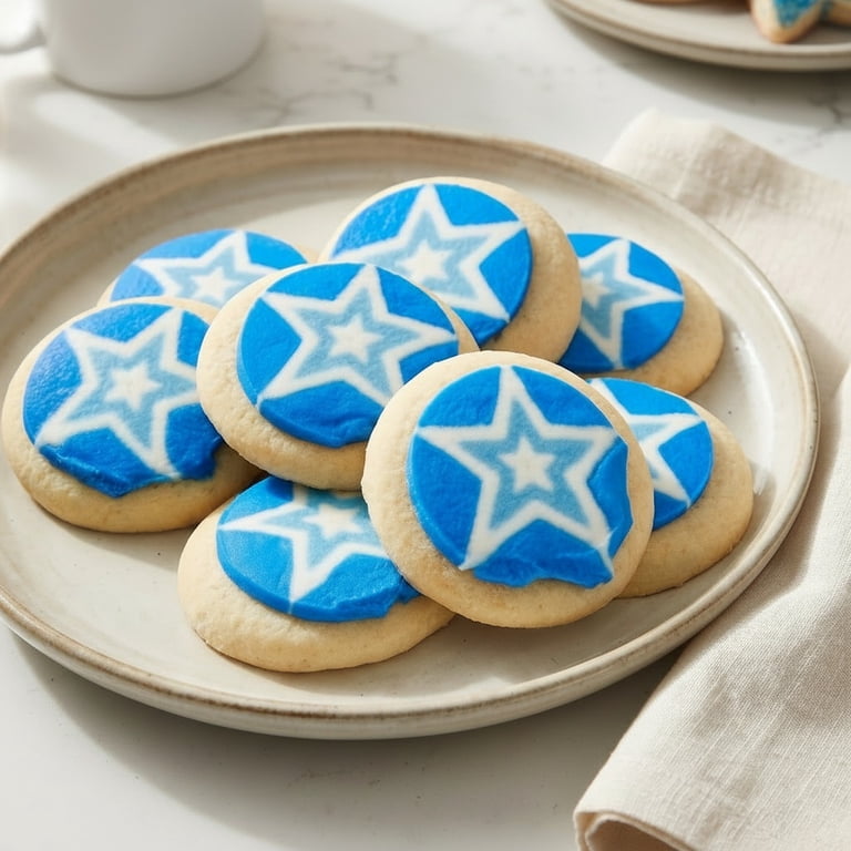 cookies サイズs 青 Freshness Guaranteed Star Frosted Sugar Cookies, 13.5 oz, 10 Count