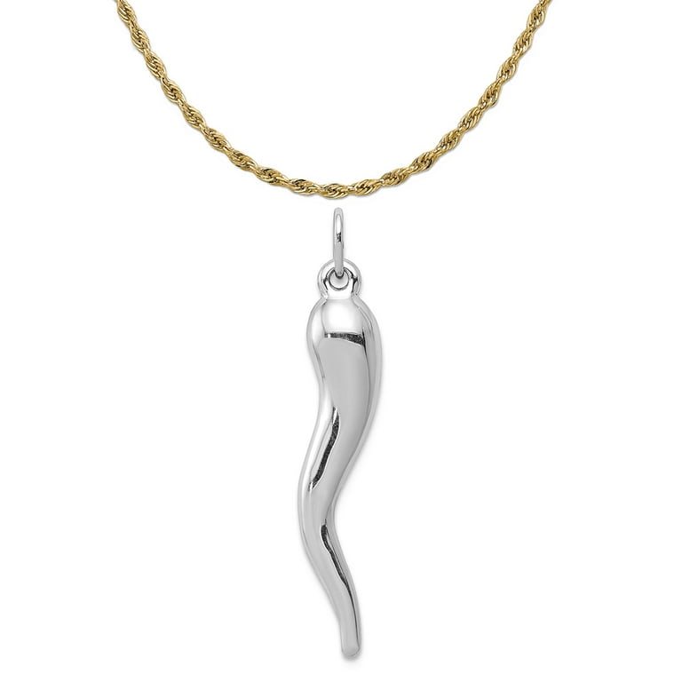 White gold italian horn discount