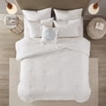 thumbnail image 4 of Home Essence Madeline 4 Piece Microsculpt Comforter Set, Full/Queen, White, 4 of 13