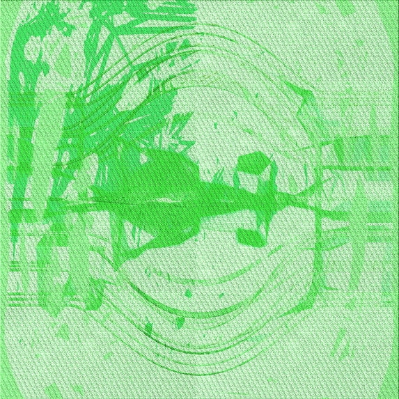 Ahgly Company Machine Washable Indoor Square Transitional Green Area Rugs, 6' Square