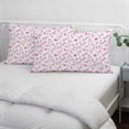 thumbnail image 4 of Pink Spring Floral Queen Size Pillow Cover, Pillowcase Protectors with Zipper, Breathable Decorative Throw Pillow Case Cover, Summer Botanical Elegant Pillow Shams for Couch Sofa 20x30Inch, 4 of 8