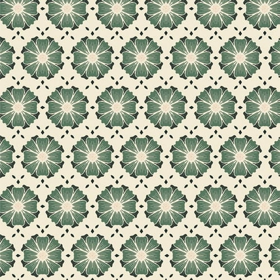 Primrose Minnow Art Gallery Fabric | Green Quilting Cotton Fabric