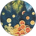 thumbnail image 2 of Unique Loom Outdoor Coastal Collection Area Rug - Citrus (6' 1" Round Multi/Blue), 2 of 8
