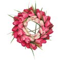thumbnail image 4 of Guirnalda falsa Tulipán Colgador de puerta Decoración de flores de imitación Artificial para pared de banquete de boda, Rosa claro, 30 CM Vogacara HA9035-03B, 4 of 6