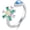 Style 4, variant on Flower Rings for Women 925 Sterling Silver Colored Gemstone Floral Rings for Mother Wife Her
