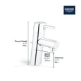 thumbnail image 3 of Grohe Concetto 34270GNA Single Hole Single-Handle S-Size Bathroom Faucet 1.2 GPM in Grohe Brushed Cool Sunrise, 3 of 7