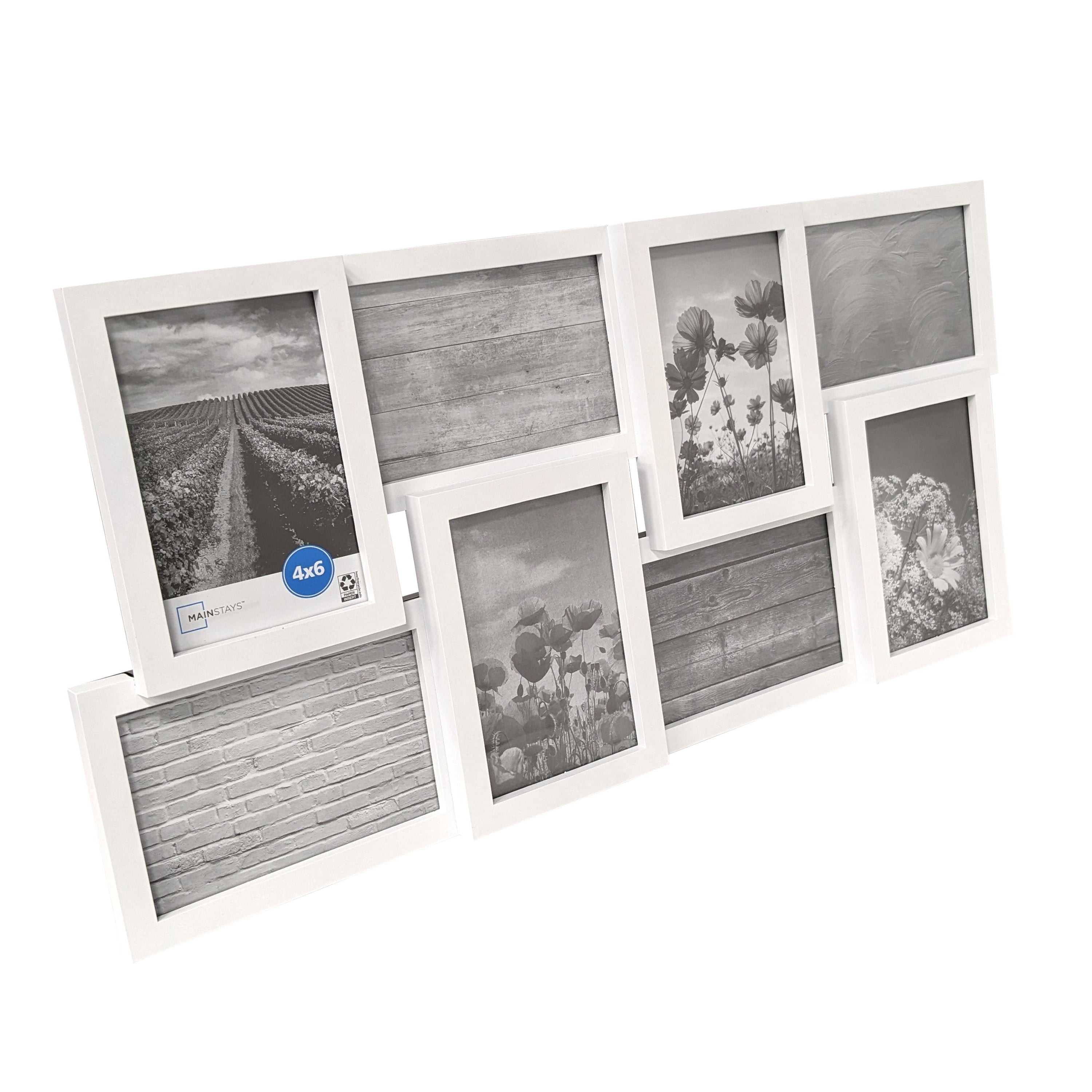 Mainstays – 4x6 Picture Frame – White Gallery 8 Photo Linear Program Wall Photo Frame