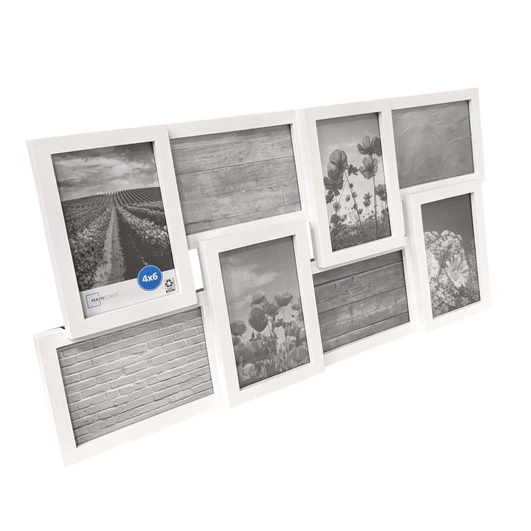 Mainstays 8-Opening Collage Photo Frame - Holds 4x6 Photos