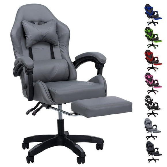 Silla Gamer Reclinable con Reposa Pies Silla Gaming Ergonómica Ajustable
