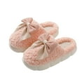 thumbnail image 3 of Slippers for Women Indoor Womens House Slippers Cozy Women's Slippers Fuzzy Indoor Shoes With Bowknot Design Warm Winter Home Footwear Soft Comfortable On Flat Heel, 3 of 8