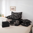 thumbnail image 5 of Feelyou Western Aztec Adult Bedding Comforter Set 7 Pieces, Tribal Sheep Skeleton Full Bedding Set, Black Brown Abstract Triangle Reversible Fitted Sheet Flat Sheet, Super Cozy Room Decor, 5 of 7