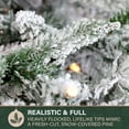 thumbnail image 6 of Fraser Hill Farm 7.5-Ft Flocked Mountain Pine Artificial Christmas Tree with White Incandescent Smart Lights, FFMP075-3SN, 6 of 19