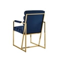 thumbnail image 5 of Inspired Home DC195-02NG2-UE 22 x 27.8 x 37 in. Posh Living Makynlee Upholstered Chair with Stainless Steel Frame, Navy & Gold - Set of 2, 5 of 8