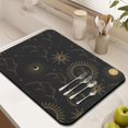 thumbnail image 3 of Sun and Moon Coffee Mat 2-Pack - Vintage Astrology Print Absorbent Non-Slip Pad, Gothic Celestial Aesthetic, 3 of 5